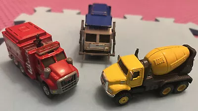 Tonka Truck Lot !!! 2012 Set Fire Truck Debris Transport & Cement Mixer • $15