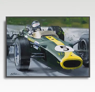 JIM CLARK  F1 Print From Painting By Greg Tillett Poster Formula 1 Wall Art • £19.99