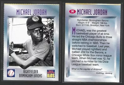 1995 SI Kids MICHAEL JORDAN 'Youth' CardBirmingham Barons Rookie/Bulls-NBA #349 • $6.95