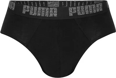 PUMA Mens Sports Briefs (Pack Of 2) Soft Cotton Black Medium  Underwear Pants • £15.99