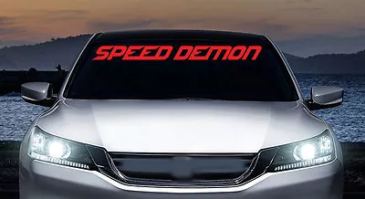 Speed Demon Racing Jdm Windshield Banner Vinyl Decal Sticker Car Trucks • $37.67