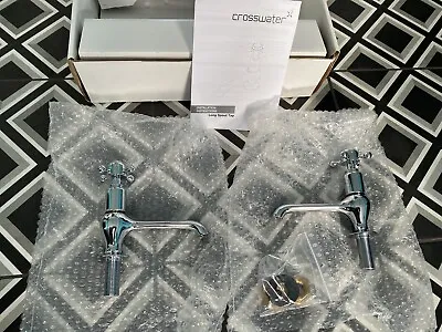 Crosswater Belgravia Chrome Finish Traditional Style Long Nose Basin Taps • £80