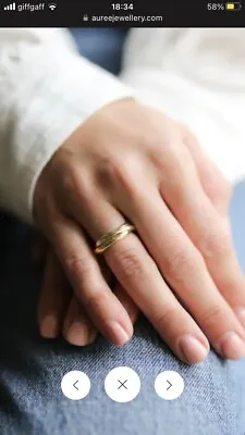 18ct Yellow Gold Auree Walton Russian Wedding Ring Size N - ALL YELLOW GOLD • £880