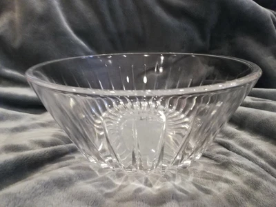 $49.95 • Buy Vintage Val St. Lambert Large 9 3/4  Clear Glass Crystal Bowl Balmoral Pattern