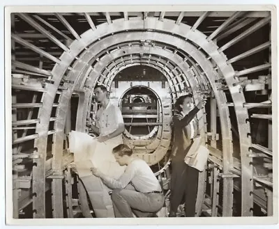 1943 B-24 Liberator Tail Section Consolidated Fort Worth Texas Plant News Photo • $33.99