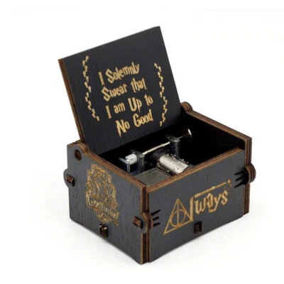 Harry Potter Music Box Engraved Hand Cranked Wooden Music Box Toys Xmas Gifts • $7.69