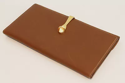Gucci Vintage Billfold Wallet Enameled Flip Clasp Made Italy Brown • $99.99
