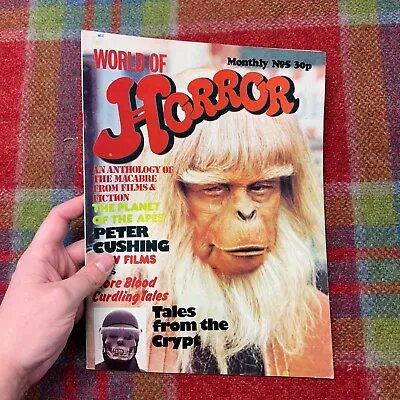 World Of Horror Magazine No 5- Planet Of The Apes Peter Cushing Dracula Monsters • $18