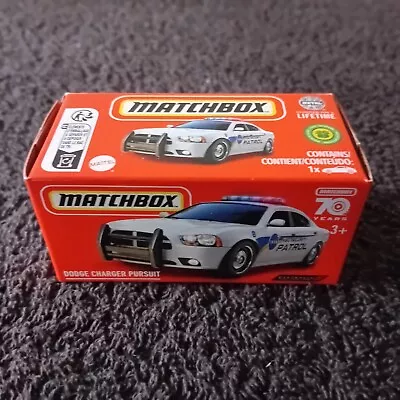 Matchbox 1-100 Power Grabs - #86/100 Dodge Charger Pursuit - White • £2.50