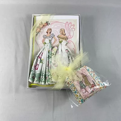 Retro Womens Handkerchiefs Boxed Gift Set Two Floral Handkerchiefs With Card • $12