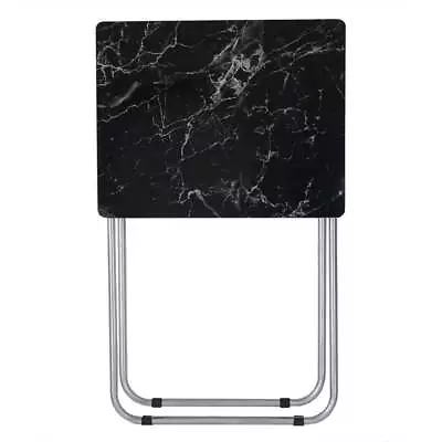 Marble Design Multi-Purpose Foldable Table Black/Grey • $36