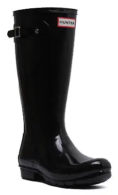 £44.99 • Buy Hunter Original Kids Gloss Junior Knee High Welly Boots In Black Size UK 12 - 5