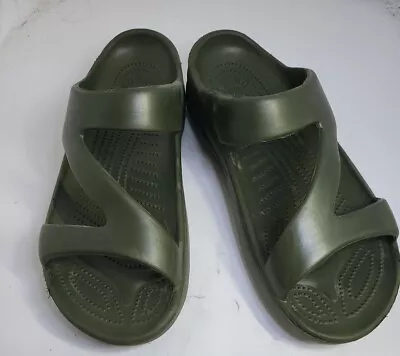$22 • Buy DAWGS Z Sandals Women's Sz 8 Olive Green Comfortable 