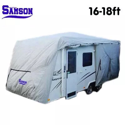 Samson Heavy Duty Caravan Cover 16-18ft Campervan UV Protection Zip Covers • $210.26