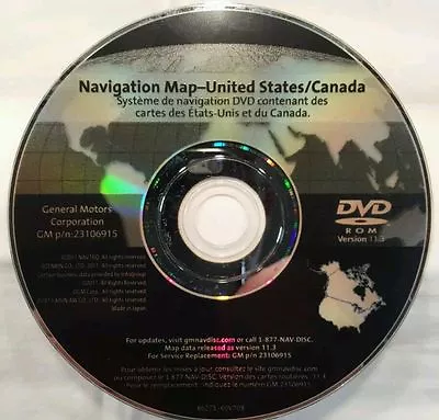 07 08 09 10 2011 Cadillac Escalade Esv Ext Navigation Nav Map Disc Cd Dvd 11.3  • $124.25