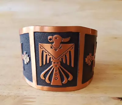 Vintage Bell Trading Post Copper Thunderbird Cuff Bracelet • $27