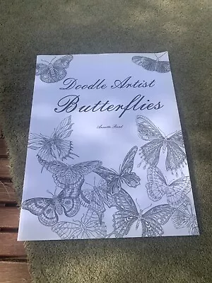 Doodle Artist Butterflies Colouring Book For Grown Ups By Annette Rand Paperback • £5.90