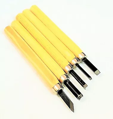 5pc Mini Wood Carving Woodworking Tool Set Size L - 5.1  / 12.95cm • $9.99