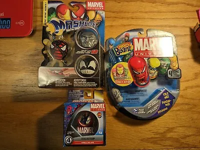 Marvel Universe LOT Silver Surfer Galactus Spider-Man Mighty Beanz Marbs Mashems • $29.99