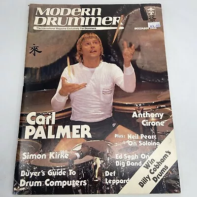 Emersonlake And Palmer Modern Drummer Magazine December 1983 Carl Palmer Cove • $10.32