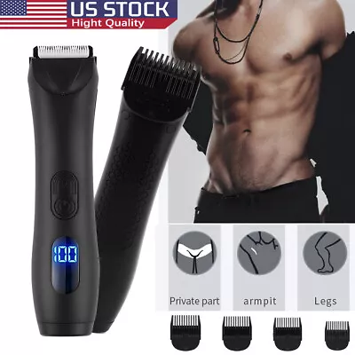 Electric Men's Manscaping Pubic Hair Trimmer Waterproof Groin Ball Body Shaver • $21.99