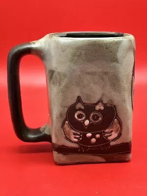 Mara Mexico Owl Coffee Tea Cup Mug 12oz Square Bottom Round Top Signed • $24.99