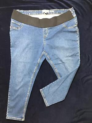 New Look Maternity Lift & Shape Blue Denim Jegging Jeans UK Size 20 Extra Short • £8