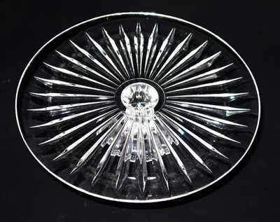 $149.99 • Buy Val St. Lambert Crystal, BALMORAL, Vertical Cuts, Pedestal Cake Plate, 11 3/4 