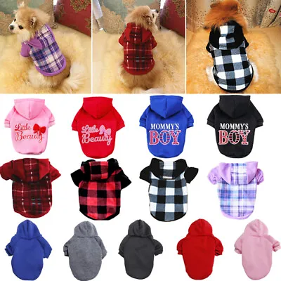 £4.55 • Buy Pet Fleece Hoodie Clothes Puppy Dog Warm Jumper Sweater Coat Small Chihuahua Cat