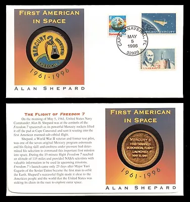 NASA FREEDOM 7 MERCURY 3 ALAN SHEPARD 35th ANNIVERSARY CHALLENGE COIN • $24.95