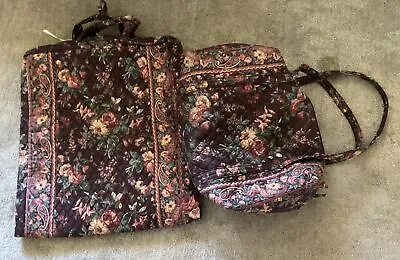 VERA BRADLEY TRAVEL Bag SET💜🩶20”Large Duffel Bag❤️🤎Garment Bag 54” • $74