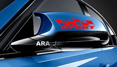 $13.56 • Buy SPORT Flag Vinyl Decal Racing Sticker Emblem Speed Car Mirror Logo Color RED