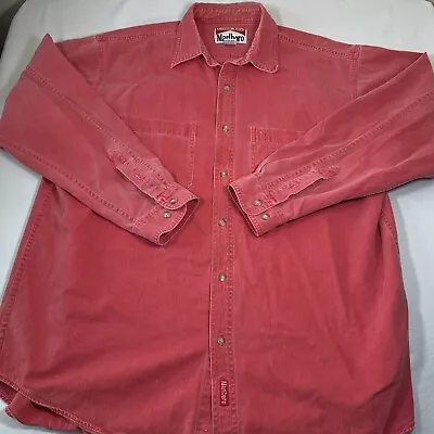 Vinatge Marlboro Red Button Down Long Sleeve Made In USA Mens Size Large • $22.94