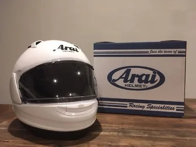 Arai Signet-X Long Oval Motorcycle Helmet Diamond White Clear Shield Medium  • $300