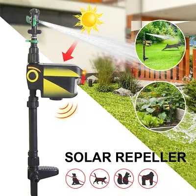 Solar Motion Activated Water Blaster Animal Sprinkler Repeller For Yard Garden • $63.40