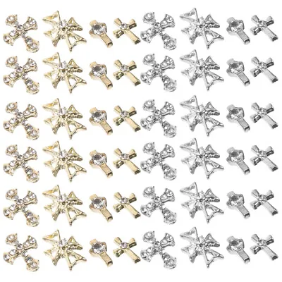 80Pcs Gothic Nail Charms Art Supplies For Acrylic Nails Halloween Cross Simple • $12.87