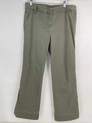 J Crew Women's Wide Leg Chino Pants Size 6P Green • $14.99