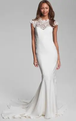 NWT Nicole Miller Gown “Lauren” Lace Back Bridal Wedding Gown HK0006 SIZE 10 • $559.99