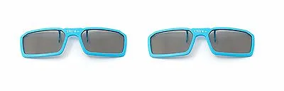 New 2 Pairs Of Clip On 3D Glasses Blue Polorised For LG Tv Cinema RealD • £12.99