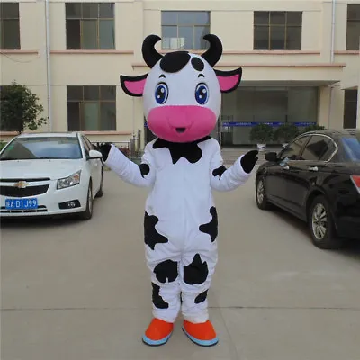 Advertising Cow Mascot Costume Suits Cosplay Parade Party Game Dress Outfits UK • £170.10