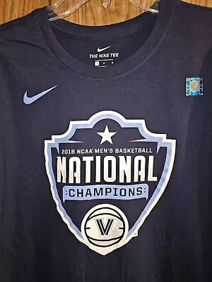 Nike Villanova University National Champions Large Mens Blue Graphic Logo Tshirt • $14.99