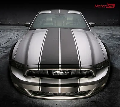 2013 14 Ford MUSTANG Rally Double Full Over The Top Racing Stripes Decals Sport • $109