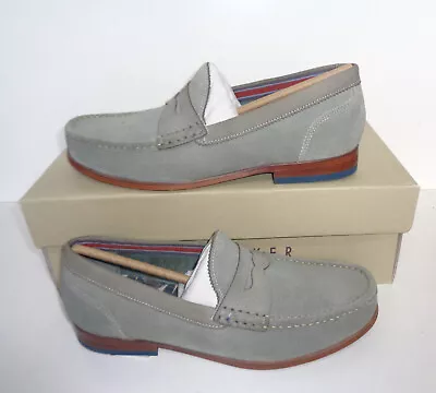 TED BAKER New Mens Suede Grey Slip On Loafers Formal Shoes RRP £129 UK Size 8 • £49.98