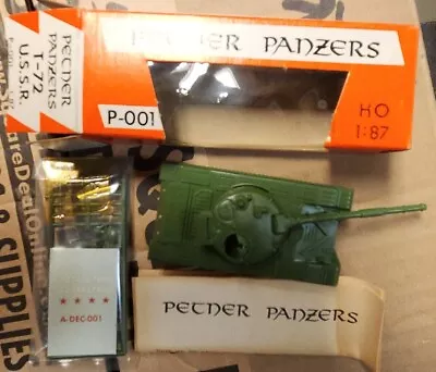 Vintage T-72 Soviet Tank Petner Panzers  HO 1:87 NOS Made In USA • $19.97