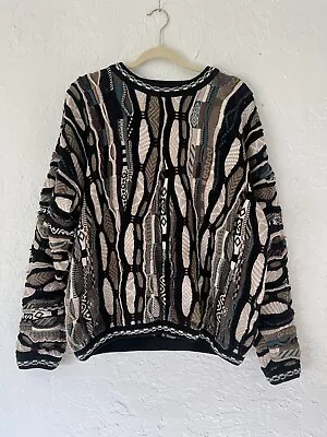 Tundra Coogi Style 90s Vintage Crewneck Sweater Men's Fashion Size Large • $50