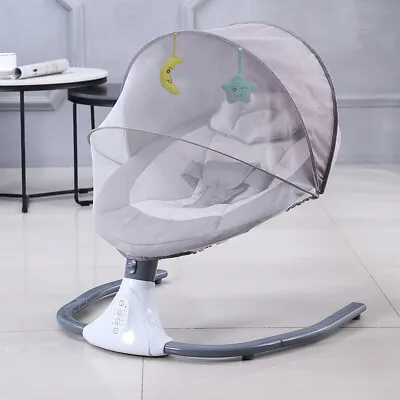 Bluetooth Electric Baby Swing Infant Cradle Bouncer Rocker Chair Music Remote~ • £65.09