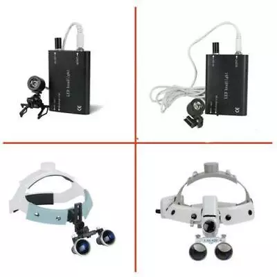 Lot Surgical 3.5X-R Dental Headband Medical Binocular Loupes Magnifier LED • $20.99