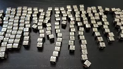 400 X 6mm Cube Acrylic Mix Alphabet Letter Beads (Metal Look - Silver)  • £3.99