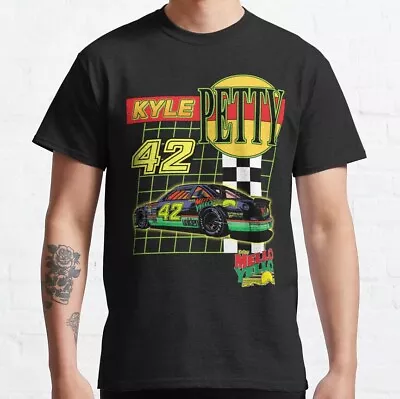 Vintage NASCAR Kyle Petty Mello Yellow Retro Nascar Shirt Classic T-Shirt • $29.90