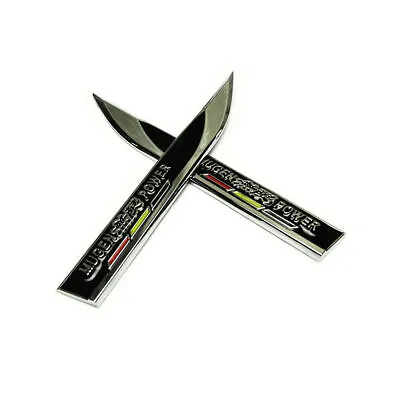 2Pcs Mugen Power Racing Badge Car Fender Skirts Knife Modified Sticker Emblems • $12.99